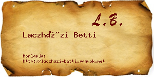 Laczházi Betti névjegykártya